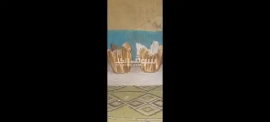 طقم مزهريات جبص يدوية ذهبية فخمة - 2
